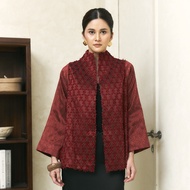 MERAH MINEWEAR - ADZANI OUTER MAROON RED FUR WOVENWanita