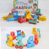 Number Train Building Blocks Toys