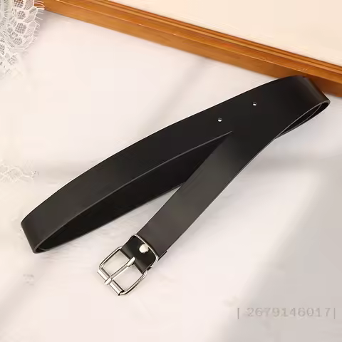 【YY26】1Pc 90CM/102CM Women Student Teenager Leather Belts For Jeans Pants Fashion Silver Buckle Ladi