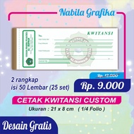 cetak kwitansi custom / kwitansi 3 rangkap / kwitansi / kwitansi pembayaran 3 rangkap custom / cetak