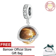 จี้สร้อยคอเสือธรรมชาติ BAMOER สำหรับผู้หญิงทำสร้อยข้อมือเงินสเตอร์ลิง925 SCC2805เครื่องประดับแฟชั่น