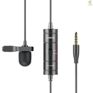 BOYA BY-M1S Upgraded Lavalier Microphone Omni-directional Condenser Lapel Mic 3.5mm TRRS Plug 6M Long Cable No Need Battery for Smartphone Camera Camc Came-1229