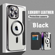 Wallet Leather Flip Magnetic Case for iPhone 15 14 13 12 11 Pro Max 14 13 12 11 Pro 15 14 Plus denga