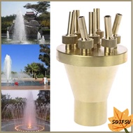 SQJFSU Fnpt fnpt หัวฉีดน้ำพุแบบตรงตรงกลาง 1/2 "3/4" 1" ทองเหลืองเบิ้ล สปริงเกลอร์หัวฉีดคอลัมน์ดอกไม้