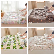 Get the goods ready.！100% cotton mattress Anti-bacterial and anti-mite mattress, 100% cotton sandwich bed cover Foldable Futon Mattress Floor Mat Soft Sleeping Pad Queen