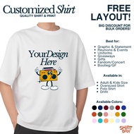 Customize Personalize Statement and Graphic Shirt (Tshirt Hoodie Poloshirt for Kids and Adult)