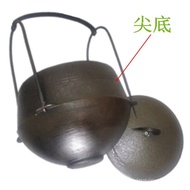 New Product Old-Fashioned Pig Iron Ding Pot Soup Pot Cast Iron Top Pot Stew Pot Hanging Pot Pig Iron Cooking Ding Pot