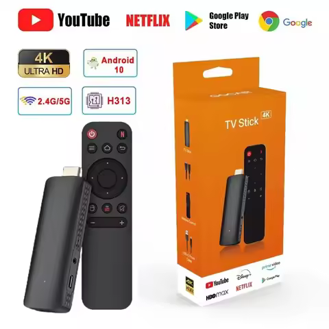 H313 Android 10 TV Stick HDR Set Top OS 4K 1080P WiFi 6 2.4/5.8G Smart TV Sticks For Google YouTube