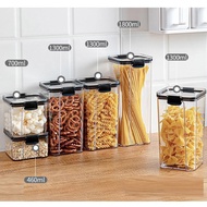 Stackable Airtight Food Storage Multigrain Storage Container Transparent Sealed Can Bekas Kuih Raya Bekas Kuih