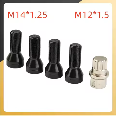 4Pcs/kit M14x1.25 M12x1.5 Wheel Locking Bolts Anti-theft Wheel Screw Bolt Lock Nut Key 36136776076 F