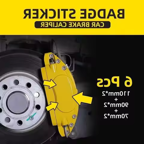 6pcs Car Brake Caliper Stickers for Disc Brembo Stickers Personalized Accessorie Decals Vehicle Brak