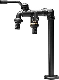 HOLGVE Garden Water Column, Outdoor Vertical Floor Mounted Faucet, Stainless Steel Frost-Proof Fauce