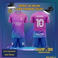 Custom Football Jersey 4C M1L4N TH1RD 2023-2024– Full Printing Dryfit Milano | Name & Number