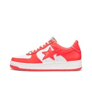 BAPE STA รองเท้าผ้าใบลําลอง ข้อสั้น แบบหนัง สีขาว สีดํา Men and Womens Leisure Shoes Bape Trend Sports Comfortable Breathable Running Shoes Casual Walking Sneakers for Boy