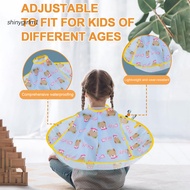 [SG] Foldable Barbering Cloak Waterproof Hair Cutting Cape Waterproof Kids Haircut Cape with Cute Cartoon Print Perfect for Hair Cutting at Home or Salon Easy for Children's