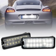 FZ 2Pcs For Porsche 987 911 997 958 Boxster Cayman Carrera Turbo Cayenne GT3 White LED Number Licens