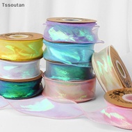 [TSST] 9M 4CM Fishtail Yarn Ribbon For DIY Bow Hair Ornament Bouquet Gift Wrapping Material Wave Sil