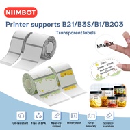 NIIMBOT B21 Label Printing Paper Transparent Name Sticker Sticker Waterproof Self Adhesive Cartoon N