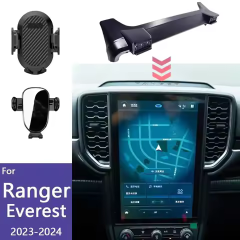 For Ford Ranger T9 Everest 2023 2024 Car Phone Holder Screen Fixed Base Anti-Slip Charging Mobile Ph