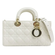 白色 羊皮 Lady Dior D-Joy Medium 兩用包【Dior 迪奧】 M0540ONGE