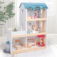 European Style Doll Princess Toy Wooden Villa Doll House Male Female Doll Children's House Child Pla