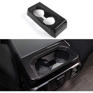 Keptrim for F150 ABS Carbon Fiber Gear Armrest Rear Cup Holder Trim for 2015 2016 2017 2018 2019 F15