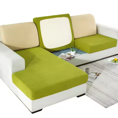 Jacquard Sofa Seat Cushion Cover Elastic Removable Sofa Cover Furniture Protector L Shape Armchair S