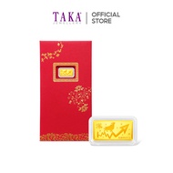 TAKA Jewellery 999 Pure Gold  1gm「财」Wealth Red Packet – CNY Series