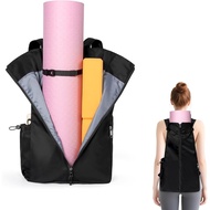 Beg Yoga Mat WOMACO, Beg Pembawa Yoga Mat Boleh Laras dengan Tali Beg Galas dan Poket Sisi, Beg Gala