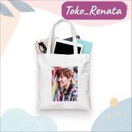 J Hoop Party 4 Baby Canvas Tote Bag | Simple Vintage Blacu Women's Fashion Bag Toko_Renata