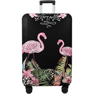 WUJIAONIAO Travel Luggage Cover Baggage Suitcase Cover Protector Skins 18-32 Inch (Flamingo A23, M (