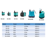 KND EBANG Aquarium Submersible Water Pump Fish Tank Pond Low Noise 1000L 1200L 2500L 5000L