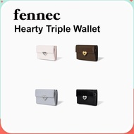 Fennec Hearty Triple Wallet (Black Blossom Mocha Brown Misty Lavender)