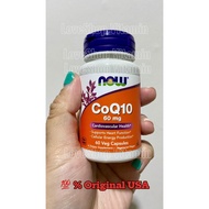NOW COQ10 60mg contains 60 vitamin softgels to neutralize body immunity vitamin-free radicals for