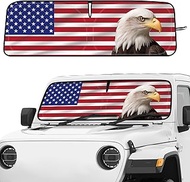 DaisyInner Windshield Sun Shade Compatible with Jeep JK JKU JL JLU 1997-2023 & JT 2020-2023 Folding 