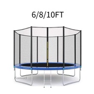 [Fenteer1] Trampoline Net for 6 Poles Hook Design Weather Resistant for Outdoors Adults