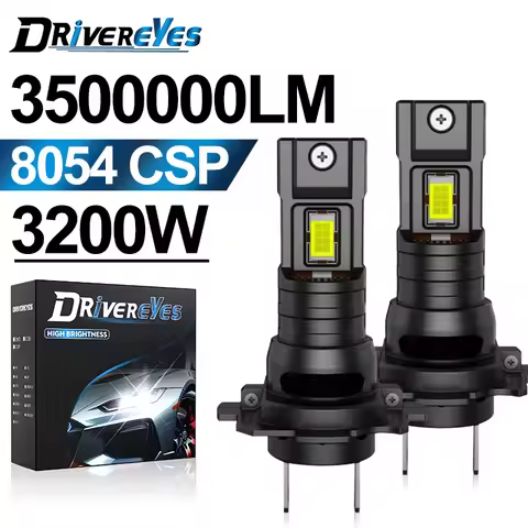 3200W H7 LED Headlight Canbus No Error 3500000LM Plug&Play 1:1 Size 12V Mini Diode Plug&Play Turbo C