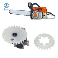 LUOLUVO Chain Saw Oil Pump, Metal Compact Oil Pump Gear, Round Silver Easy to Install Oil Pump Worm 