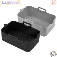 LUOYAO Air Fryer Basket, Rectangle Reusable Air Fryer Baking Tray, Silicone Silicone Air Fryer Liner