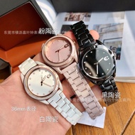 Preferred❤ Fashion Coach Calendar Window Ceramic Watch Female Fashion Classic Inlaid English Watch S