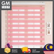 GMshop Modern Home Indoor 120cm Window Zebra Curtain Screen Roller Blind Bidai Zebra Langsir (120cm 