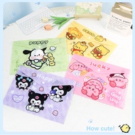 Sanrio Cute A4 Button File Bag Waterproof Cartoon Storage Bag School Office Supplies Pen Storage Bag