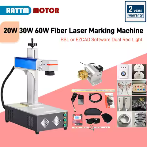 20W-100W Fiber Laser Marking Machine Metal Stainless Steel Gold Silver Jewelry Engraving BSL EZCAD S