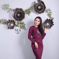 Alyssa Kurung Maroon | Baju Kurung Moden | Baju Raya 2017 | Baju Bridesmaids
