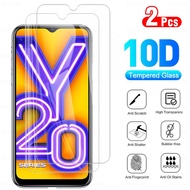 2 cái kính cường lực bảo vệ màn hình cho Vivo Y20 y20i y20s Y21 Y31 Y 20 Viva màng bảo vệ trên cho 6