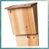 (OAKF) Outdoor Bat House Bat Habitat Box Wooden Decorative Bat Box Shelter Nest Garden Bat House