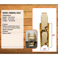 Aesthetic Mineral Water Rack (made by palochina wood) 2 LAYERS