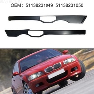 [BESTWFM] -Black Headlight Lower Trim Strip for BMW E46 2 Door Coupe 1998-2001 ABS Material#car acce