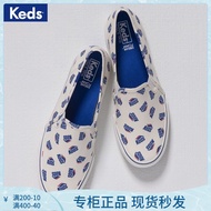 Keds retro printing logo letter lazy shoes women's pedal canvas shoes over-foot single shoes comfortable and convenient hot sale
