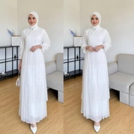 Gamis Brokat Terbaru Mewah Mahira Drs BC Velvet Mix Brukat Plus Tille M L XL XXL 3XL Dress Kondangan